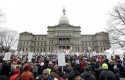 Lansing, Mich. right-to-work protest / AP