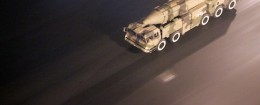 A missile launcher drives down a street in Beijing, China / AP