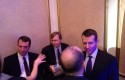 Carson, Messina, and Plouffe at the Founders Summit (photo via @LynnSweet)