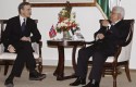 Palestinian president and then-Norwegian foreign minister in 2012 / AP