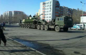 Chinese Internet photo of a truck carrying a tank en route to an area near North Korea