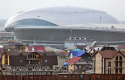 Bolshoi ice dome under construction in the Olympic park in Sochi, Russia / AP