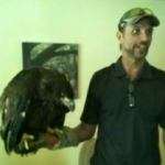 Jeffrey Henry and Freedom, the eagle.