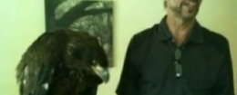 Jeffrey Henry and Freedom, the eagle.