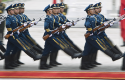 Soldiers of the Chinese PLA's honor guard battalions / AP