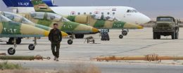 L-39 planes of the Syrian Arab Army Air Force at an aerodrome 50 km off Palmyra / AP