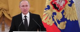 President Vladimir Putin addresses New Year reception at the Kremlin