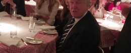 Trump eats at the 21 Club in Manhattan