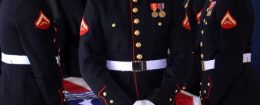 U.S. Marines during the transfer of remains ceremony / Getty Images
