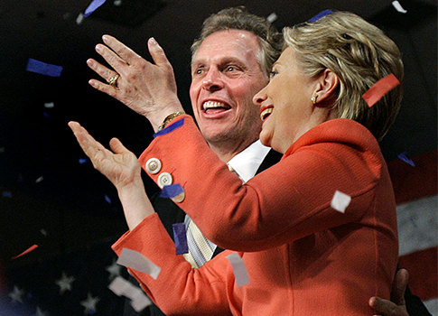 Terry McAuliffe and Hillary Clinton