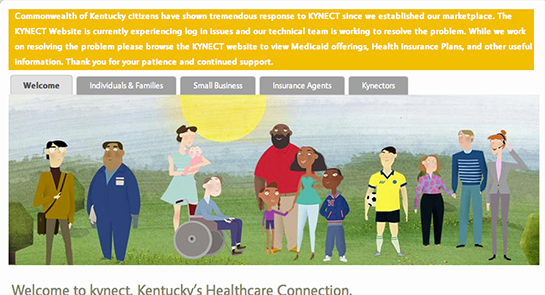 Kentucky's Kynect experienced downtime Tuesday morning.