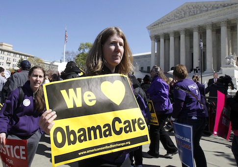 Obamacare supporter rally