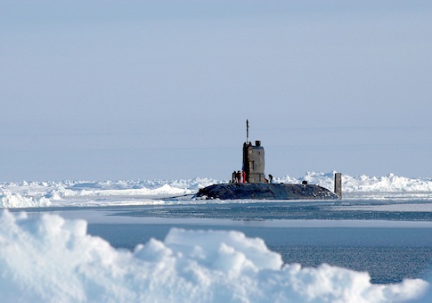 U.S. Navy operational exercise beneath a polar ice cap in the Arctic