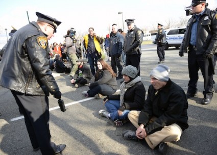 Most of the Walmart black friday protesters did not work at Walmart