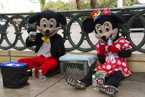 Mickey and Minnie Mouse getting drunk with Uncle Sam's money / AP