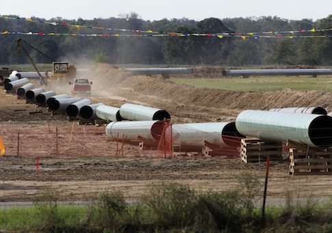 Large sections of Keystone Pipeline in Texas