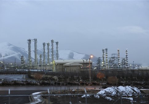 Iran's heavy water nuclear facility is backdropped by mountains near the central city of Arak, Iran