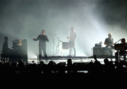 U2 perform during the 2014 MTV European Music Awards in Glasgow, Sunday, Nov. 9, 2014