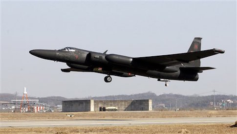 In this photo taken Feb. 16, 2012, a U.S. Air Force U-2 spy plane takes off during a training flight at the U.S. airbase in Osan, south of Seoul, South Korea