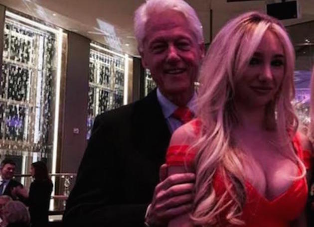 Bill Clinton creeps on daughter of John Catsimatidis / Twitter