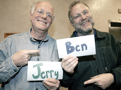 Ben Cohen, left, and Jerry Greenfield