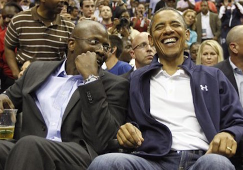 Reggie Love and President Obama