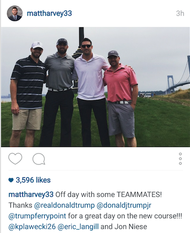 New York Mets' Matt Harvey is Down with Donald Trump