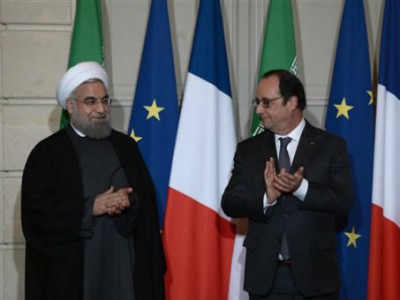 Hassan Rouhani and Francois Hollande / AP