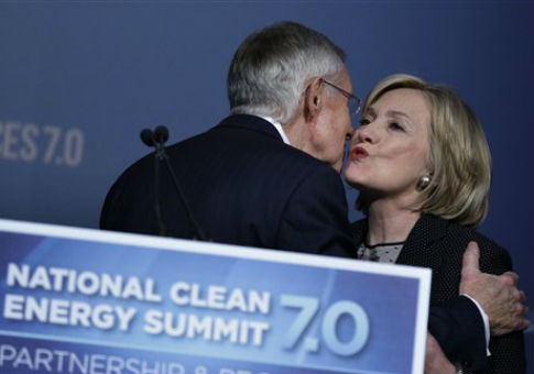 Sen. Harry Reid (D., Nev.) and Hillary Clinton / AP