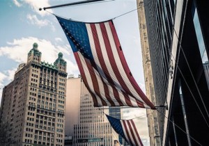 American flag Manhattan