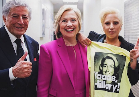 Lady Gaga Hillary Clinton