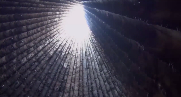 Oculus of the Brother Klaus Chapel in Mechernich, Germany / Screenshot from Vimeo