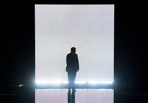 Donald Trump arrives on the RNC stage