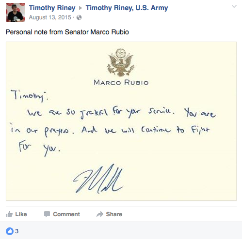 Timothy Riney Facebook