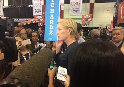 Cecile Richards in the spin room