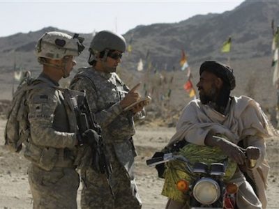 A U.S. Army sergeant and an Afghan interpreter