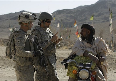 A U.S. Army sergeant and an Afghan interpreter