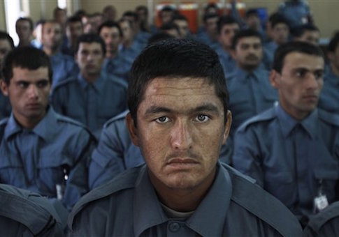Afghan national police officers