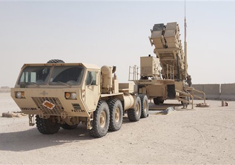 U.S. Army soldiers power-up a MIM-104 Patriot Missile System.