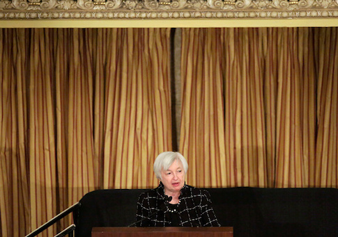 Federal Reserve Chair Janet Yellen Speaks At The Executives Club Of Chicago
