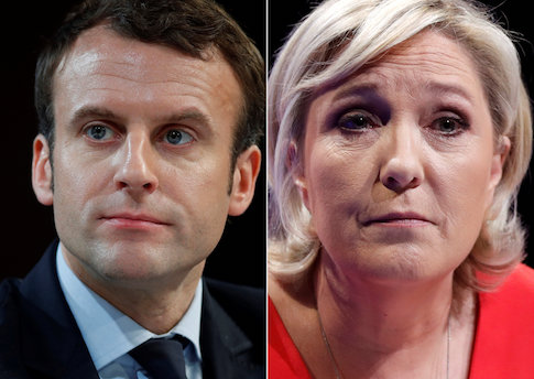 Emmanuel Macron and Marine Le Pen / Reuters