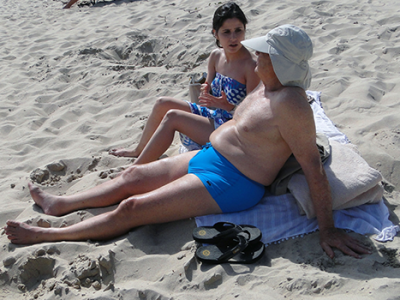 George Soros on the beach / Splash News
