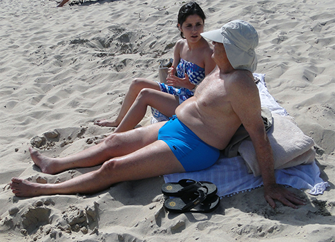 George Soros on the beach / Splash News