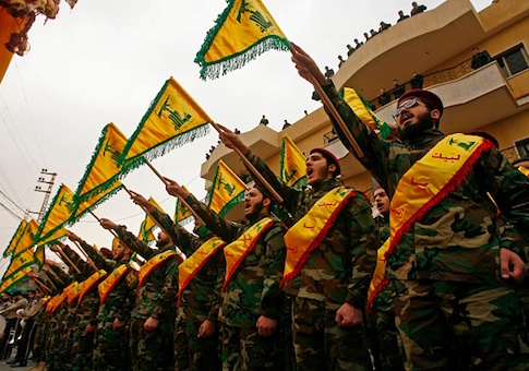 Fighters of the Shiite Hezbollah movement