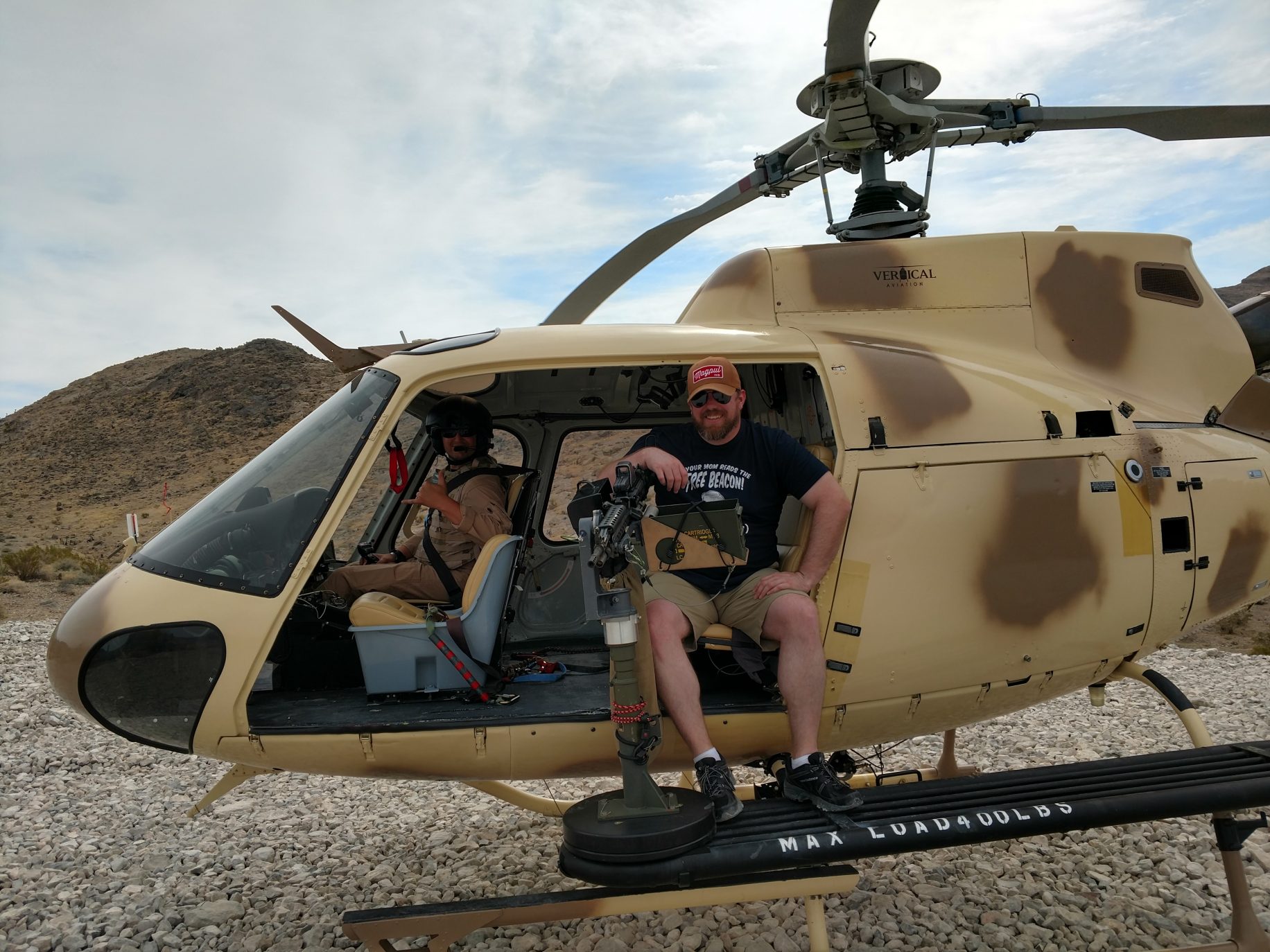 What It's Like to Shoot a Machine Gun from a Helicopter Over the Nevada Desert