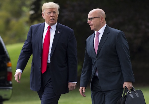 President Donald Trump and National Security Adviser H.R. McMaster