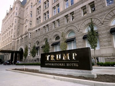 The Trump International Hotel on its first day of business September 12, 2016 in Washington, DC. / Getty Images