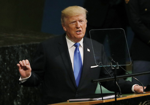 U.S. President Trump addresses the 72nd United Nations General Assembly at U.N. headquarters in New York