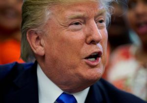 U.S. President Donald Trump speaks before signing a memorandum "Increasing Access to High-Quality Science, Technology, Engineering and Math (STEM) Education" in the Oval Office of the White House in Washington