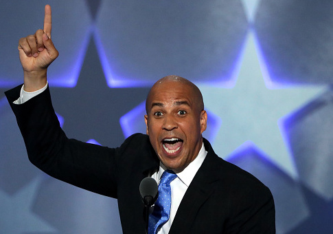 Sen. Cory Booker at the Democratic National Convention, July 25, 2016 / Getty Images